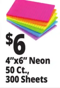 Ocean State Job Lot 4x6 Neon 50 Ct., 300 Sheets offer