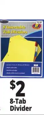 Ocean State Job Lot Premiere Insertable Tab Dividers 8-Count offer