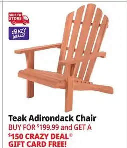 Ocean State Job Lot Teak Adirondack Chair offer