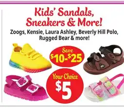 Ocean State Job Lot Kids' Sandals, Sneakers & More! offer