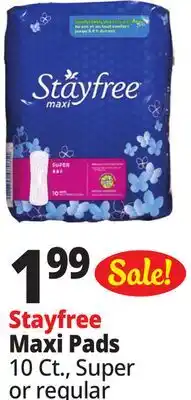 Ocean State Job Lot Stayfree Maxi Pads offer