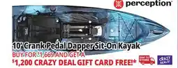 Ocean State Job Lot Perception Crank 10.0 Recreational Pedal Kayak Deja Vu offer