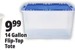 Ocean State Job Lot Gracious Living Clear Tote with Flip Top Lid 14 Gal offer