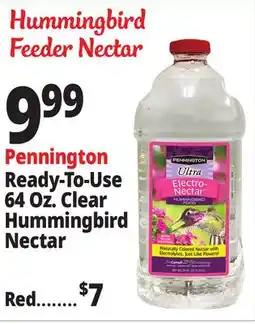 Ocean State Job Lot Pennington Ultra Electro-Nectar Hummingbird Food 64 oz offer