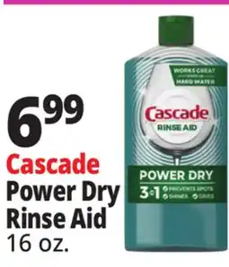 Ocean State Job Lot Cascade Rinse Aid 16 oz offer