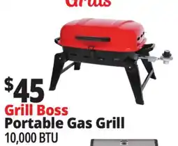 Ocean State Job Lot Grill Boss Portable Propane Grill with Folding Legs offer