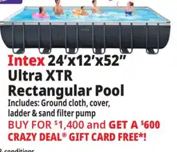 Ocean State Job Lot Intex 24' x 52 Ultra XTR Frame Pool Set with Sand Filter Pump offer