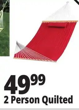 Ocean State Job Lot Quilted 2-Person Hammock Red offer