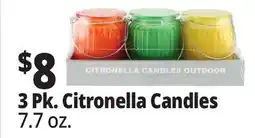 Ocean State Job Lot 3 Pk. Citronella Candles offer