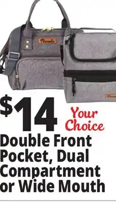 Ocean State Job Lot Double Front Pocket, Dual Compartment or Wide Mouth offer