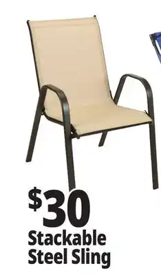 Ocean State Job Lot Steel Stacking Sling Chair offer