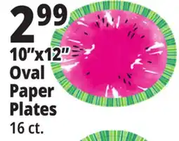 Ocean State Job Lot 10x12 Oval Paper Plates offer