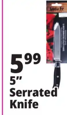 Ocean State Job Lot Santa Fe Professional Grade 5-Inch Serrated Utility Knife offer