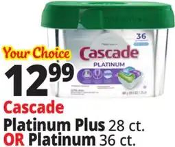 Ocean State Job Lot Cascade Platinum Fresh Scent Actionpacs Dishwasher Detergent 36 Count offer