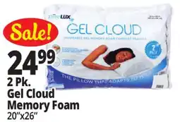 Ocean State Job Lot 2 Pk. Gel Cloud Memory Foam offer