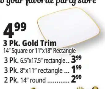 Ocean State Job Lot 3 Pk. Gold Trim offer
