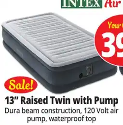 Ocean State Job Lot Intex Twin Dura-Beam Comfort-Plush Air Mattress with Internal Pump offer