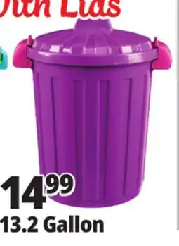 Ocean State Job Lot HemiCasa Large Oscar Bin with Lid and Handles 50 L offer