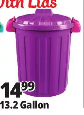 Ocean State Job Lot HemiCasa Large Oscar Bin with Lid and Handles 50 L offer