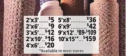Ocean State Job Lot MOHAWK Bound Carpets offer