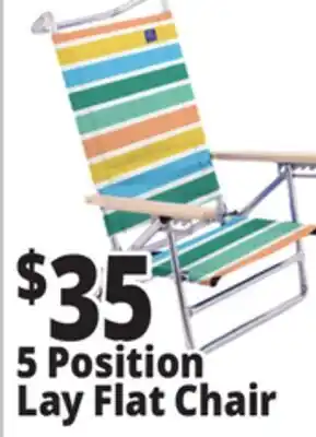Ocean State Job Lot 5-Position Copa Lay Flat Aluminum Beach Chair offer