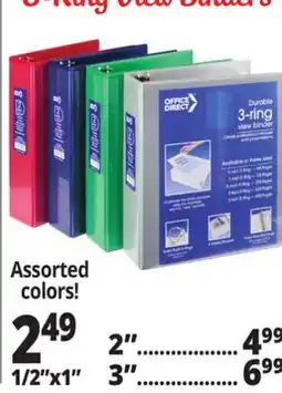 Ocean State Job Lot 3-Ring View Binders offer