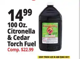 Ocean State Job Lot Scatter Bug Citronella & Cedar Torch Fuel 100 oz offer