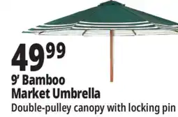Ocean State Job Lot 9' Bamboo Market Umbrella offer