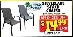 Ollie's Sarasota Breeze SILVERLAKE STACK CHAIRS offer