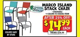 Ollie's MARCO ISLAND STACK CHAIR offer
