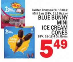 C Town BLUE BUNNY MINI ICE CREAM CONES 8 Pk. 18-18.4 Oz. Boxes offer