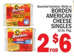 C Town BORDEN AMERICAN CHEESE SINGLES offer