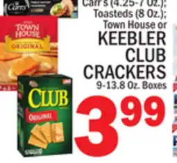 C Town KEEBLER CLUB CRACKERS, 9-13.8 Oz. Boxes offer