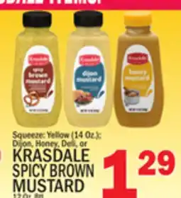 C Town KRASDALE SPICY BROWN MUSTARD offer