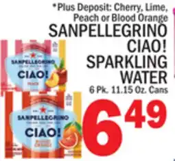 C Town SANPELLEGRINO CIAO! SPARKLING WATER offer