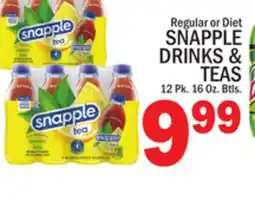 C Town SNAPPLE DRINKS & TEAS offer