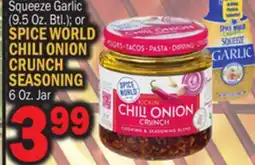 C Town SPICE WORLD CHILI ONION CRUNCH SEASONING 6 Oz. Jar offer