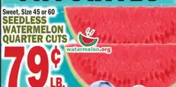 C Town SEEDLESS WATERMELON QUARTER CUTS offer