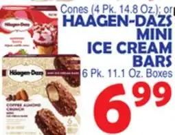 Bravo Supermarkets HAAGEN-DAZS MINI ICE CREAM BARS 6 Pk. 11.1 Oz. Boxes offer
