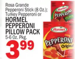 Bravo Supermarkets HORMEL PEPPERONI PILLOW PACK 5-6 Oz. Pkg offer