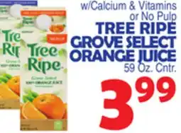 Bravo Supermarkets TREE RIPE GROVE SELECT ORANGE JUICE offer