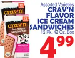 Bravo Supermarkets CRAV'N FLAVOR ICE CREAM SANDWICHES offer