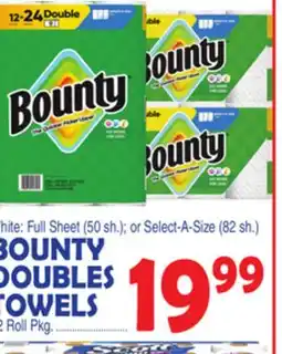 Bravo Supermarkets BOUNTY DOUBLES TOWELS offer