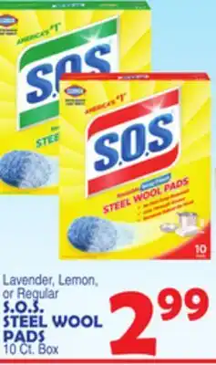 Bravo Supermarkets S.O.S. STEEL WOOL PADS offer