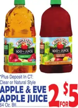 Bravo Supermarkets APPLE & EVE APPLE JUICE offer