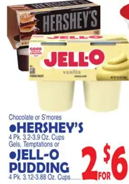 Bravo Supermarkets • HERSHEY'S 4 Pk. 3.2-3.9 Oz. Cups offer