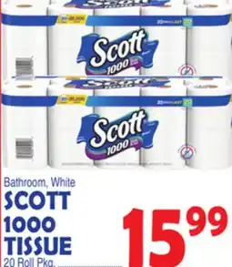 Bravo Supermarkets SCOTT 1000 TISSUE offer