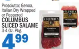 Bravo Supermarkets COLUMBUS SLICED SALAME offer