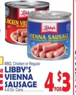 Bravo Supermarkets LIBBY'S VIENNA SAUSAGE offer