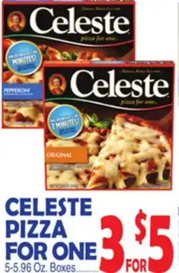 Bravo Supermarkets CELESTE PIZZA FOR ONE offer